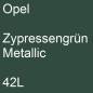 Preview: Opel, Zypressengrün Metallic, 42L.